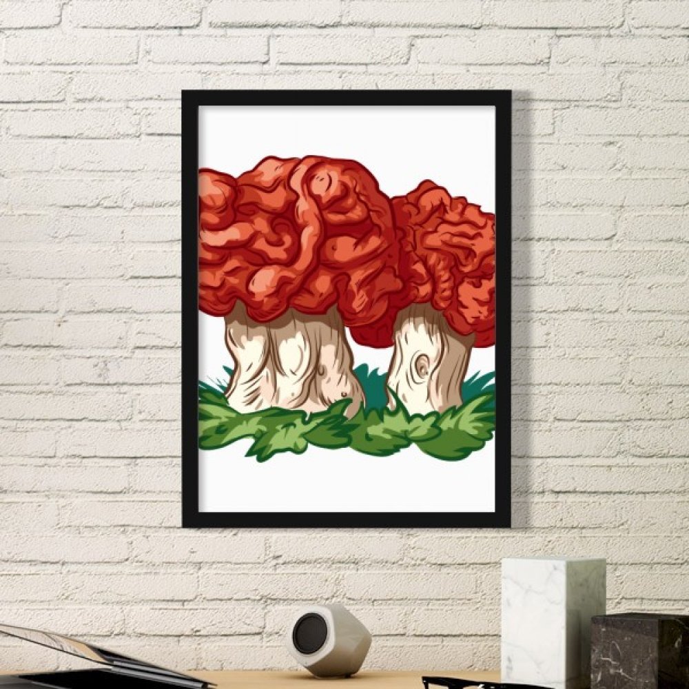 Cadre image champignon rouge un cadeau mignon pour deco de maison