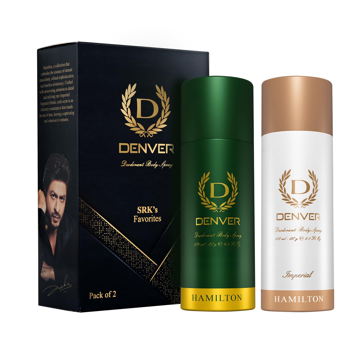 Denver Hamilton + Imperial Deodorant - 200ML Each |Carton Gift Pack For Men-picture-24