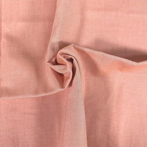 Oxford Chambray Fabric, 100% Cotton, Sold by Half Metre. A Medium Weight Oeko-tex Cotton with Great Drape which is Perfect for Quilting, Dress Making and Crafts. (Red)