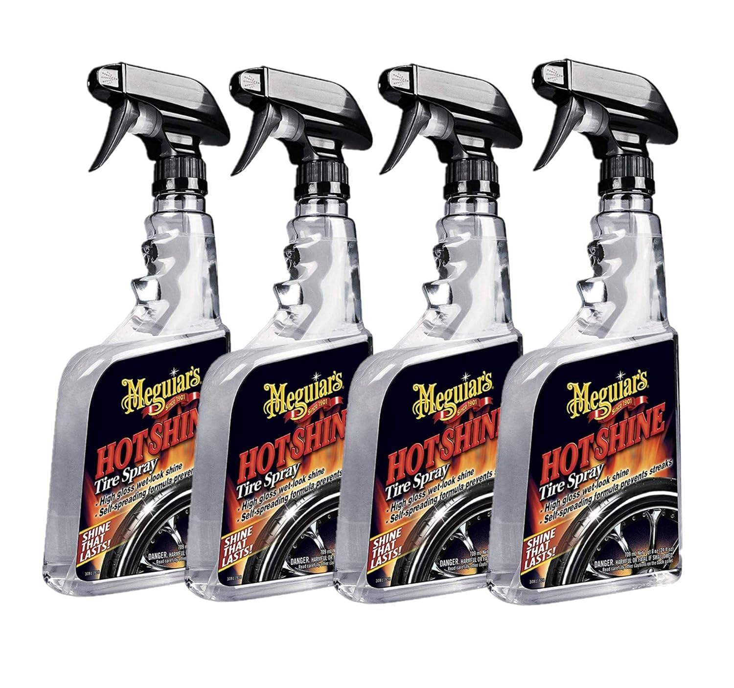 MEGUIAR'S G12024 Hot Shine Tire Spray, 24 oz, Pack of 4-image-24