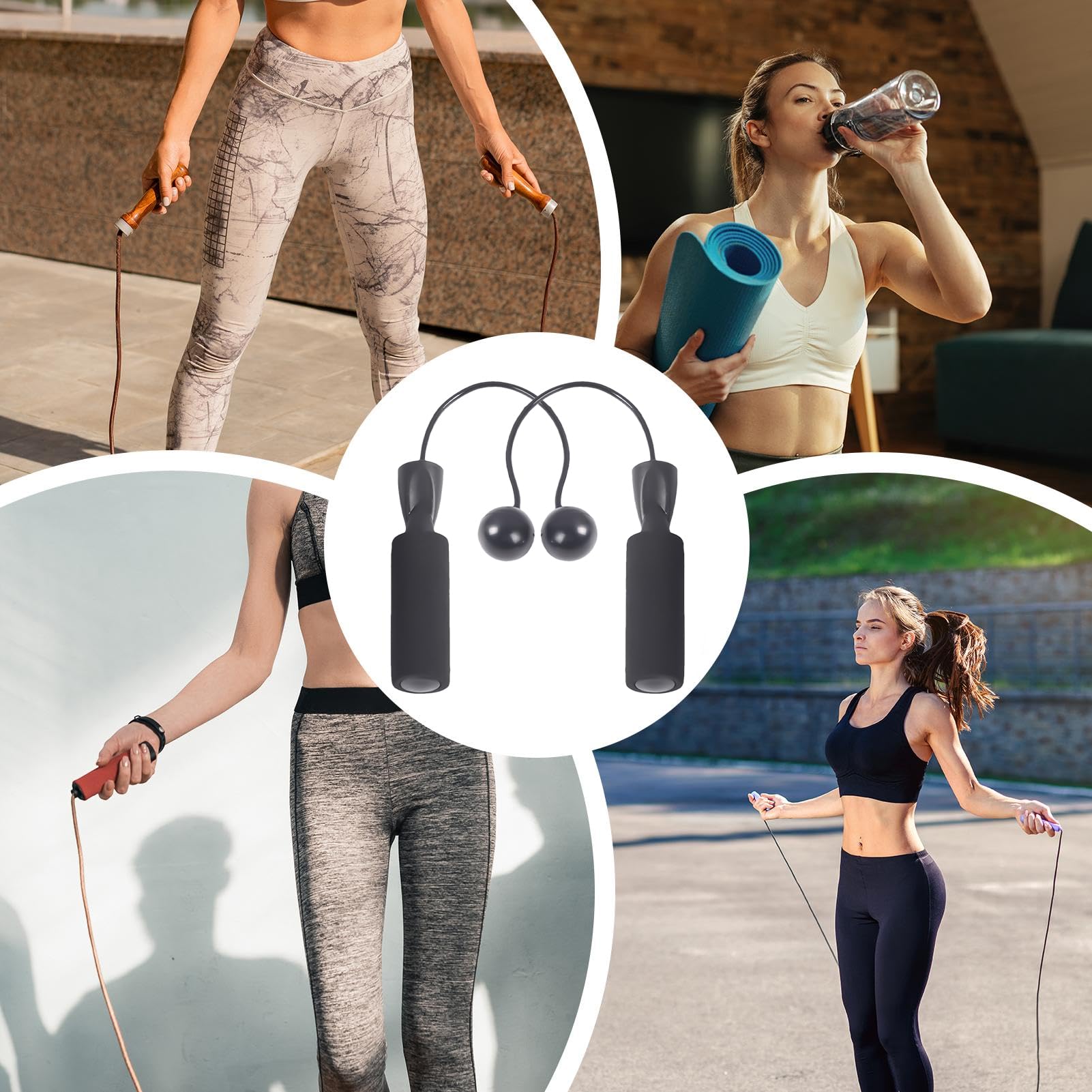 Corde à Sauter Sans Fil, Corde à Sauter Lestée Sans Enchevêtrement