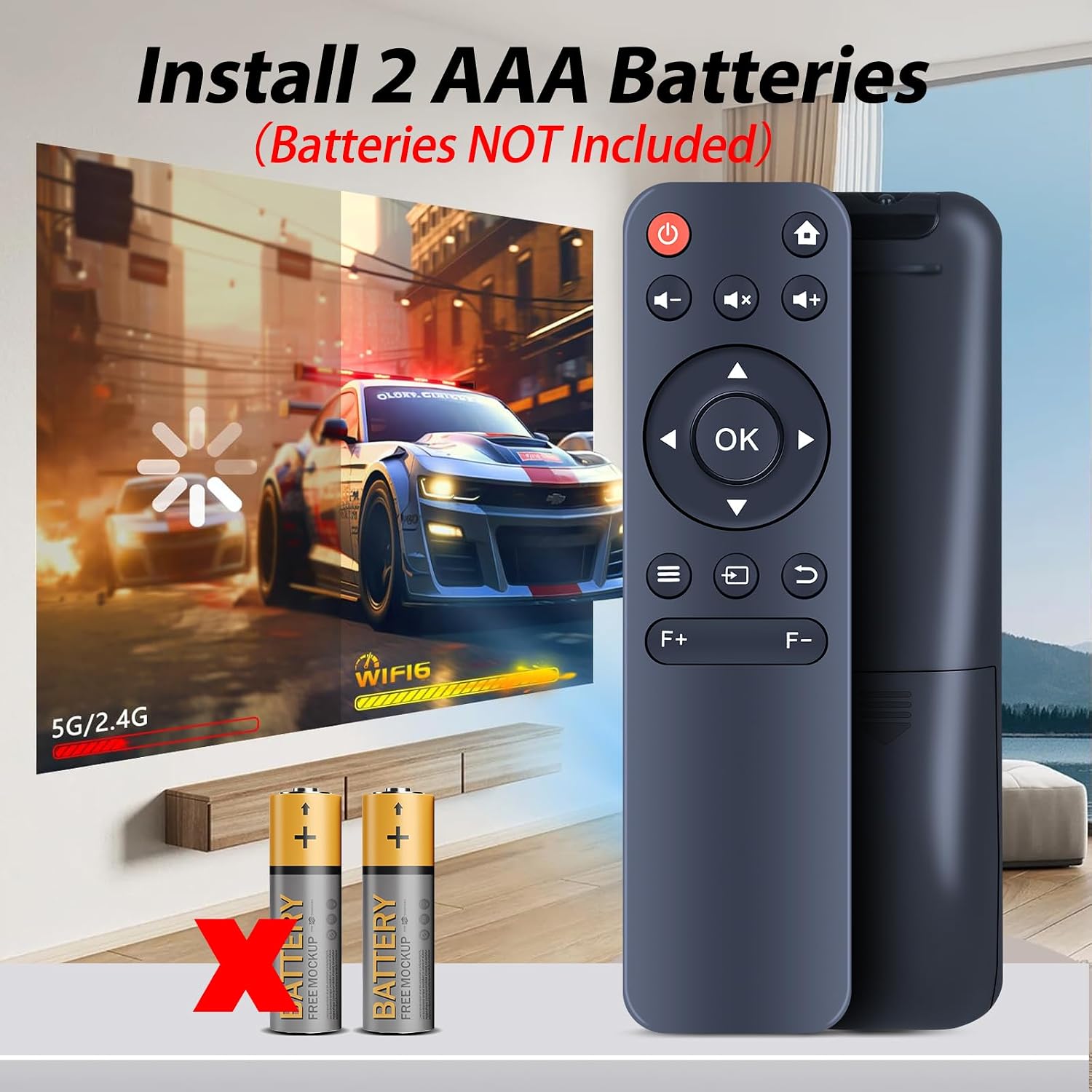 New Remote Control fit for Tecaki A50, XuanPad K3 X3, Sovboi VB6, BKZ ‎V18 Projector image 5