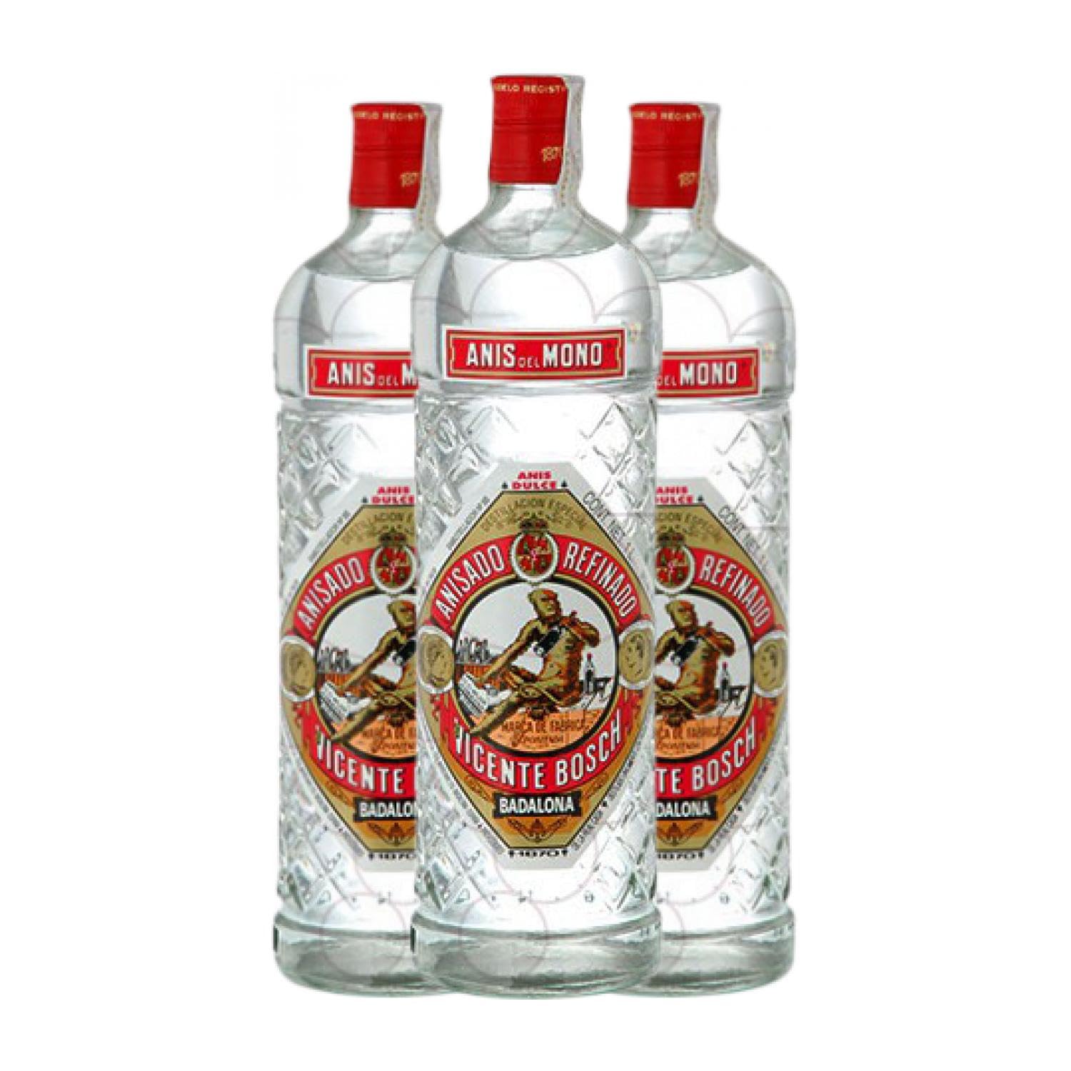 Anisado Anís del Mono Dulce Botella Magnum 1,5 L (Caja de 3 Botella Magnum de 1,5 L)