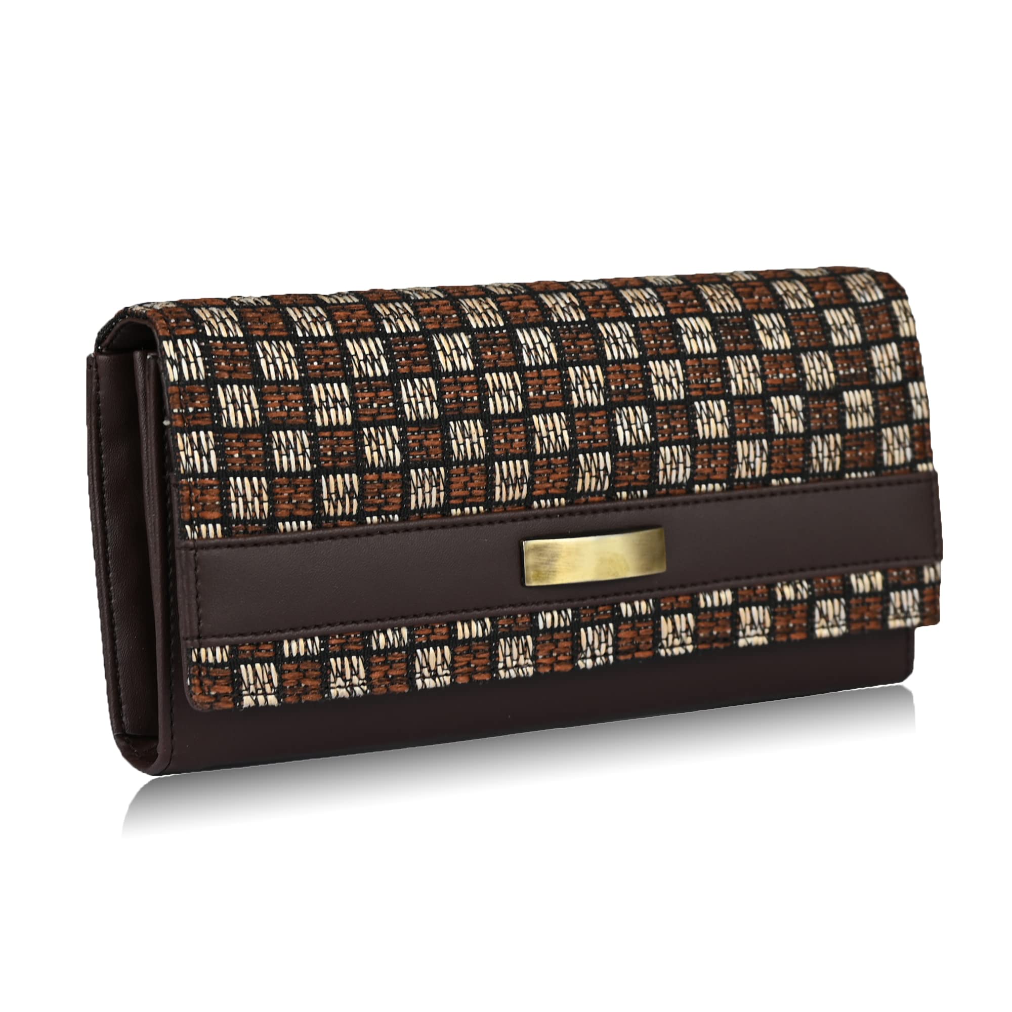 ALSU Womens Trendy Brown Hand Clutch Wallet Jute with Phone Pocket Card Holder (IRF-011br) (B0BTXF41S7) Amazon Price History, Amazon Price Tracker