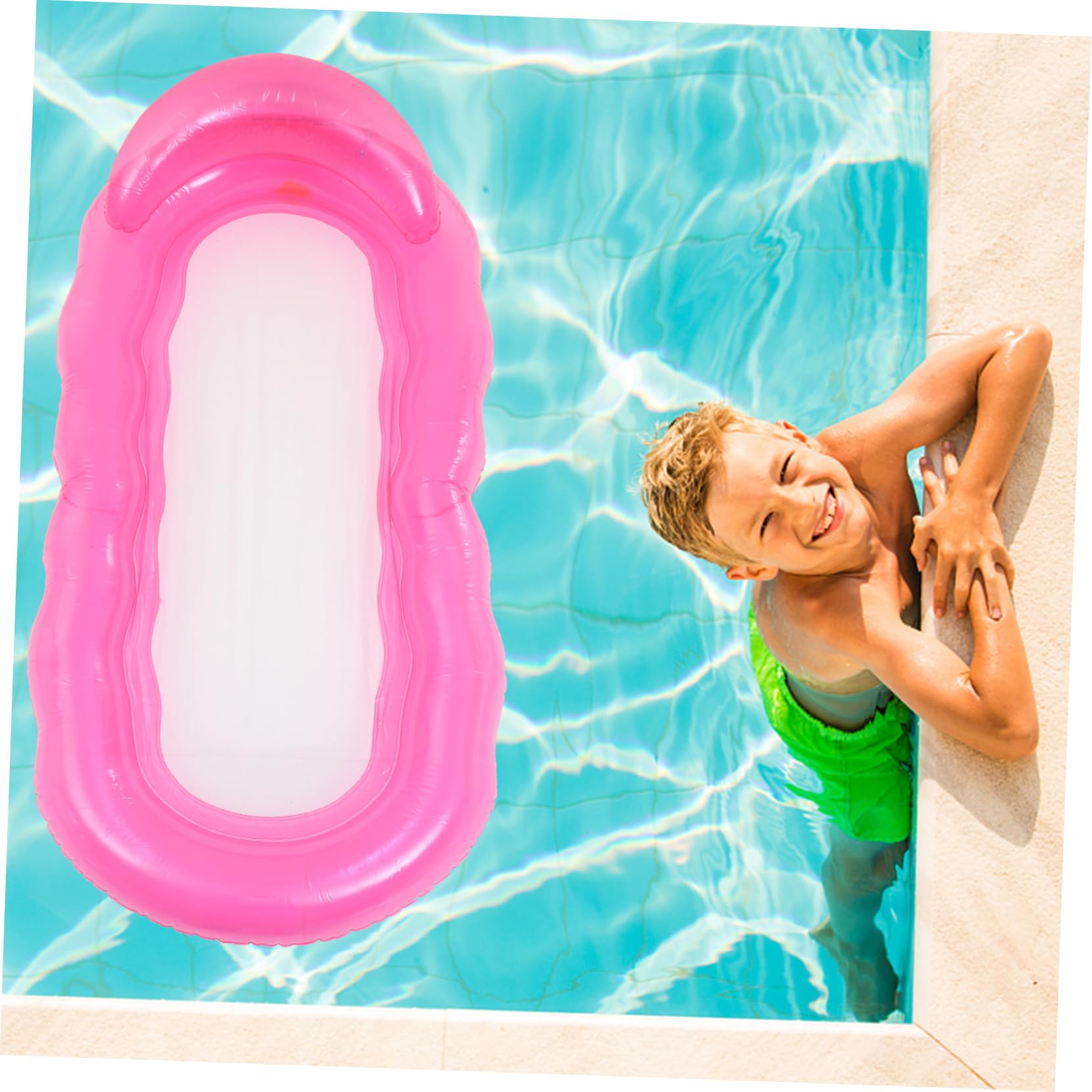 Tumbona Flotante de Piscina flotadores para la Piscina Piscinas hinchables para Flotador Hinchable Tablas Paddle Tumbona Flotante para Piscina Tumbona Flotante Transpirable
