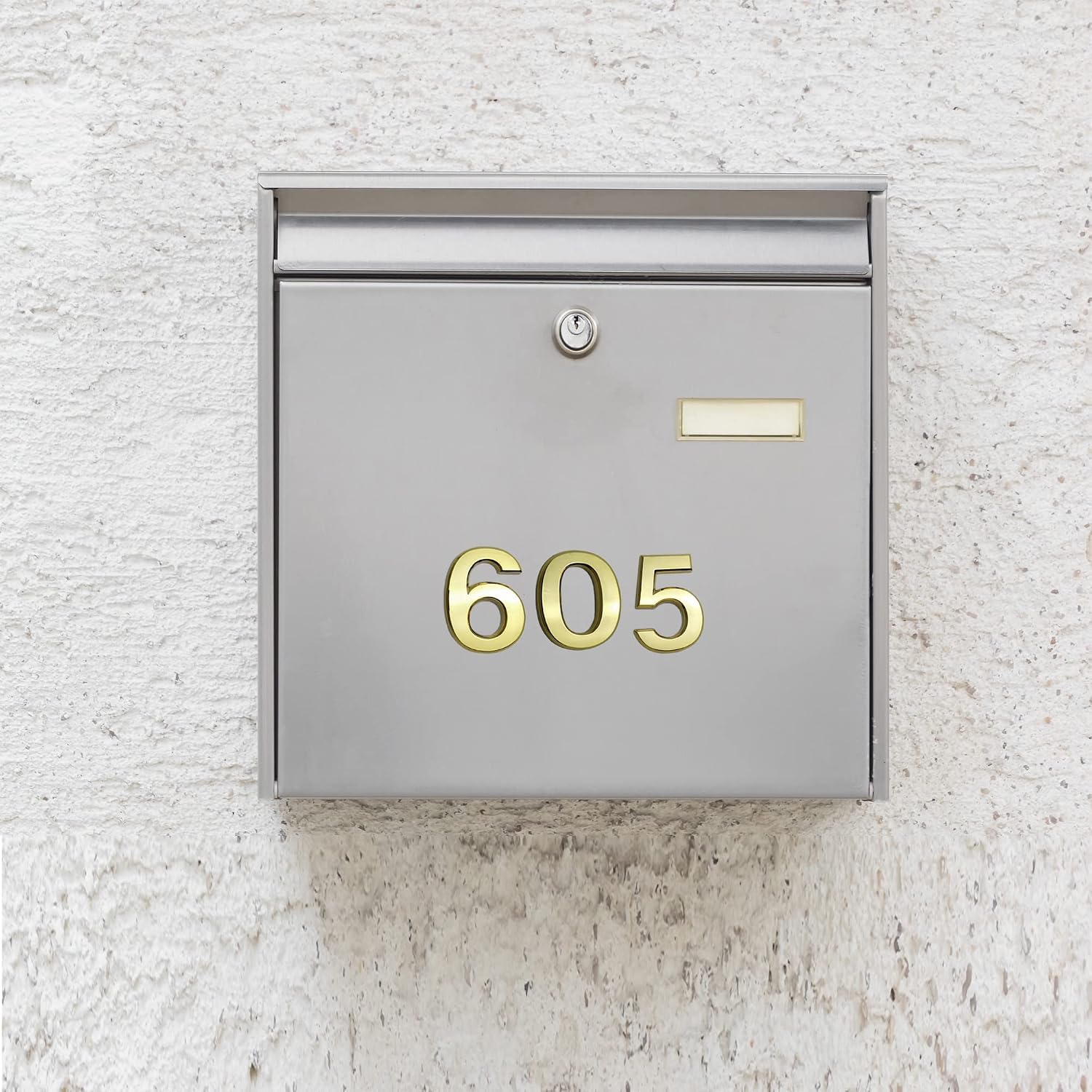 AZOD House Numbers Self Adhesive 3D Number Stickers House Room Door Number Plate Sign for Home Apartment Cabinet Table Mailbox Outdoor Door Numbers(Golden, 0 to 9) — Amazon image 7
