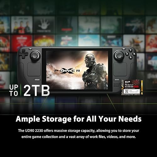 Miniatura 5 de Silicon Power 2TB UD90 2230 NVMe 4.0 Gen4 PCIe M.2 SSD RW hasta 5,0003,200MBs unidad de estado sólido compatible con Steam Deck (SU02KGBP44UD9007MM)