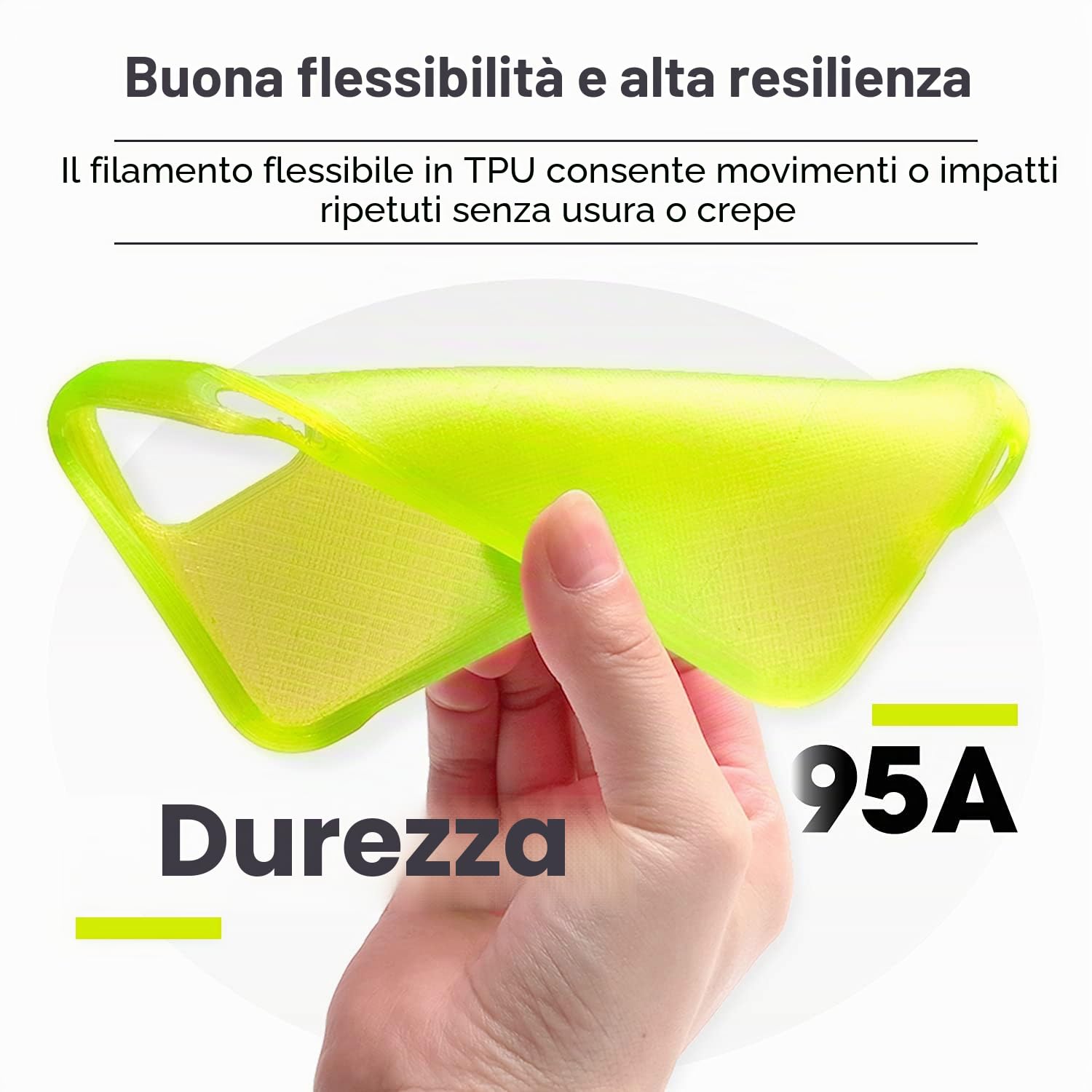 eSUN TPU-95A Filamento Arcobaleno 1.75mm, Flessibile per Stampante 3D, Multicolore Cambia Gradiente 1KG