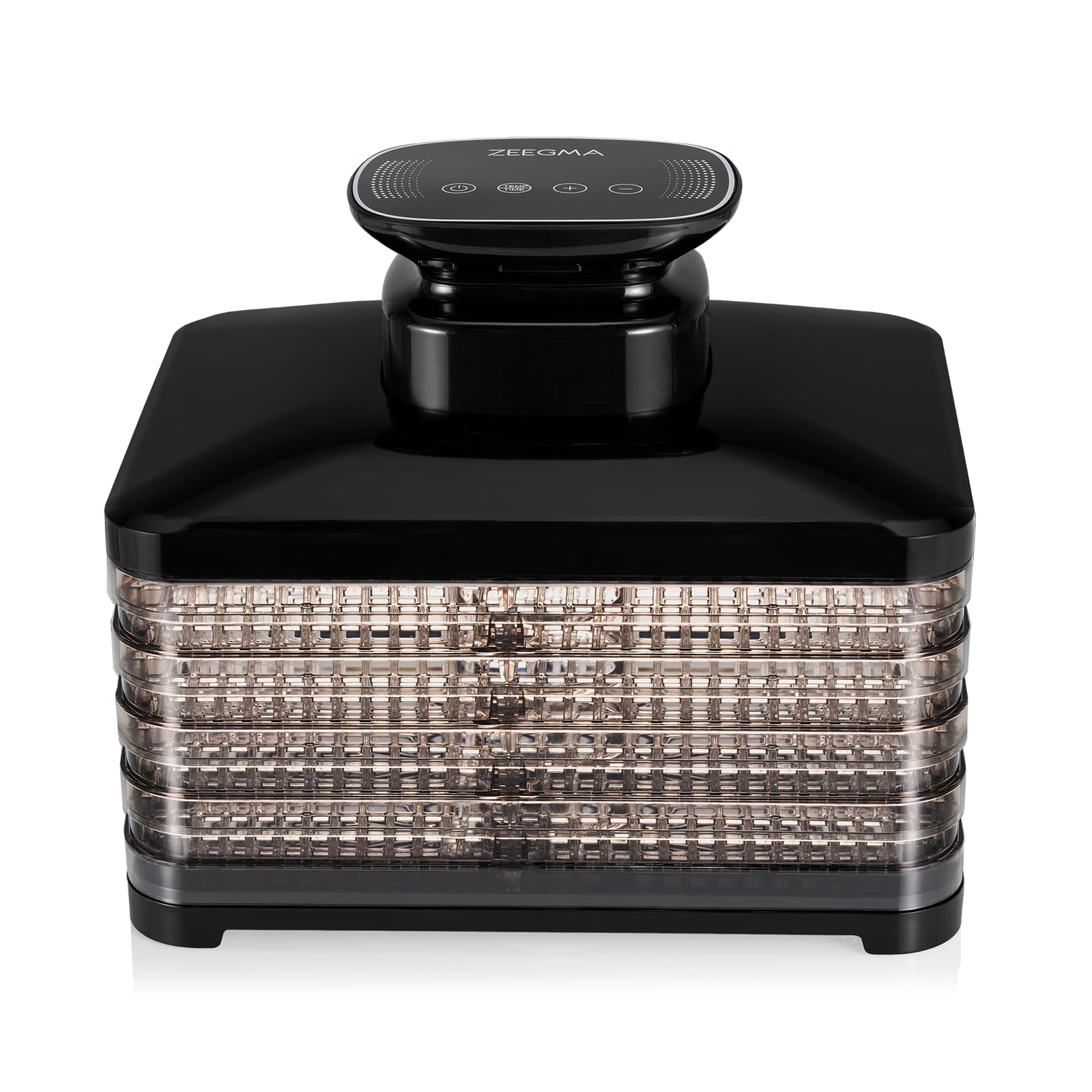 ZEEGMA DRY CHEF PRO Essiccatore Alimentare per Funghi Potenza 400 W, Essiccatore Frutta e Verdura, 5 Vassoi, Regolazione Temperatura 35-70˚C, Termocircolazione Timer fino a 72 h (Nero)