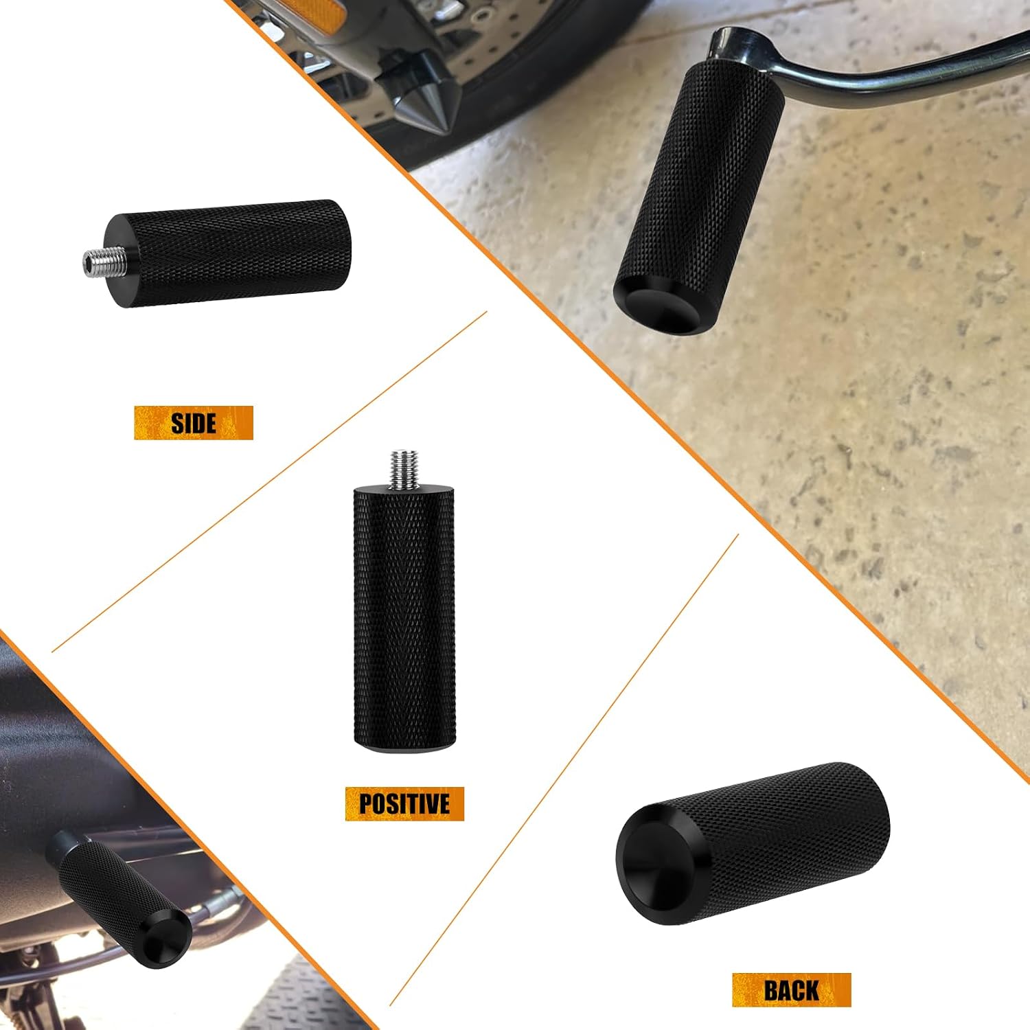 Motorcycle Shifter Peg Shift Lever Peg Pedal Foot Pegs Fit for Harley Softail Touring Dyna Sportster XL 1200 883 Black