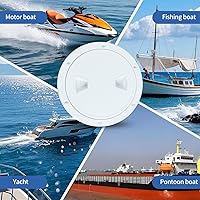 Vista 6 de Hoffen Boat Hatch, 4" 6" 8" Round Non Slip Inspection Hatch w/Detachable Cover for Marine Boat Yacht