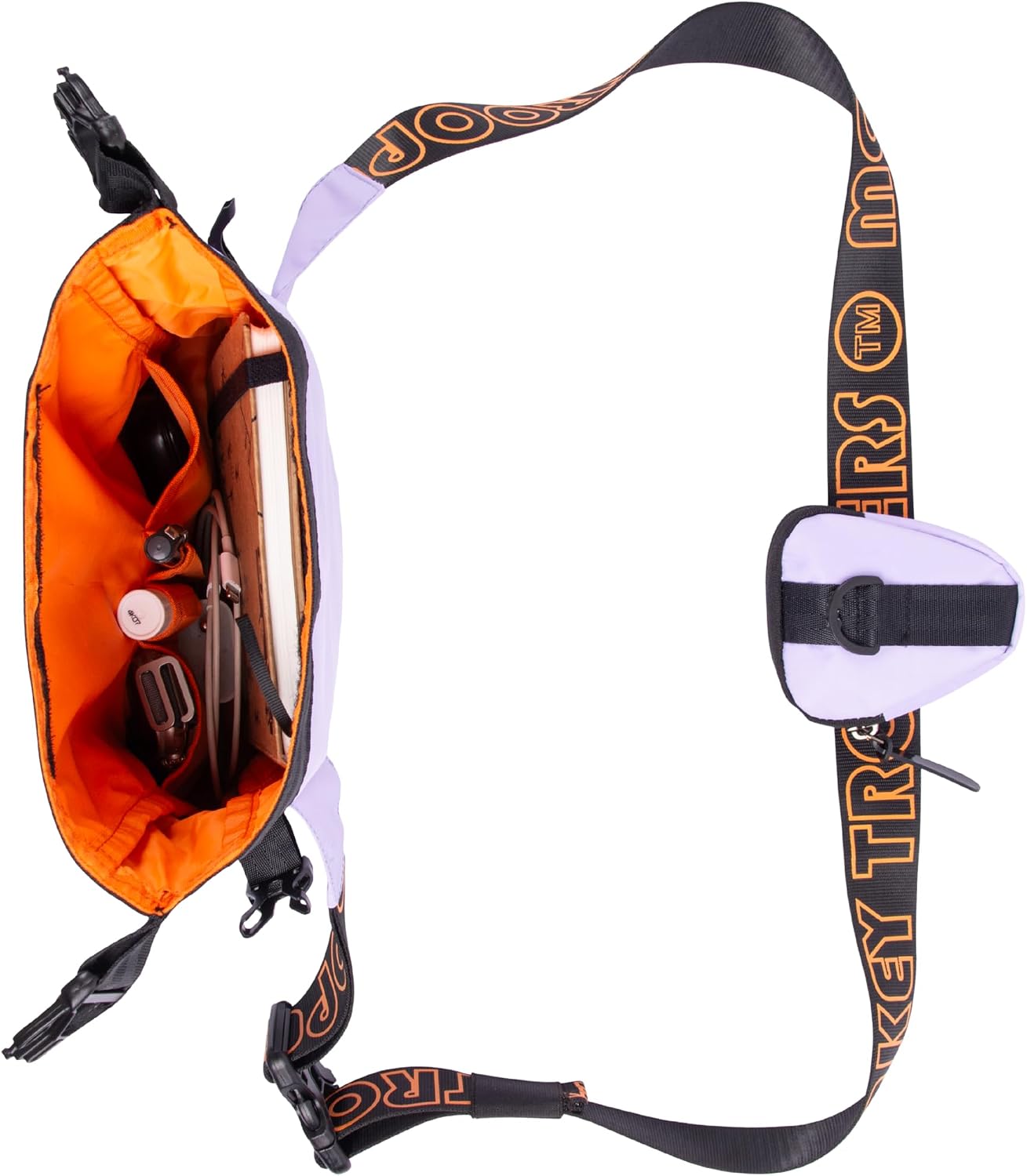 MONKEY TROOPERS Radiant Waist Bags for Men Women- Premium Stitching, Branded Zippers, Water Resistant Pocket, Fanny Pack for Hiking Travel, Lightweight & Tough, Quick-Access Pocket (Lavender)