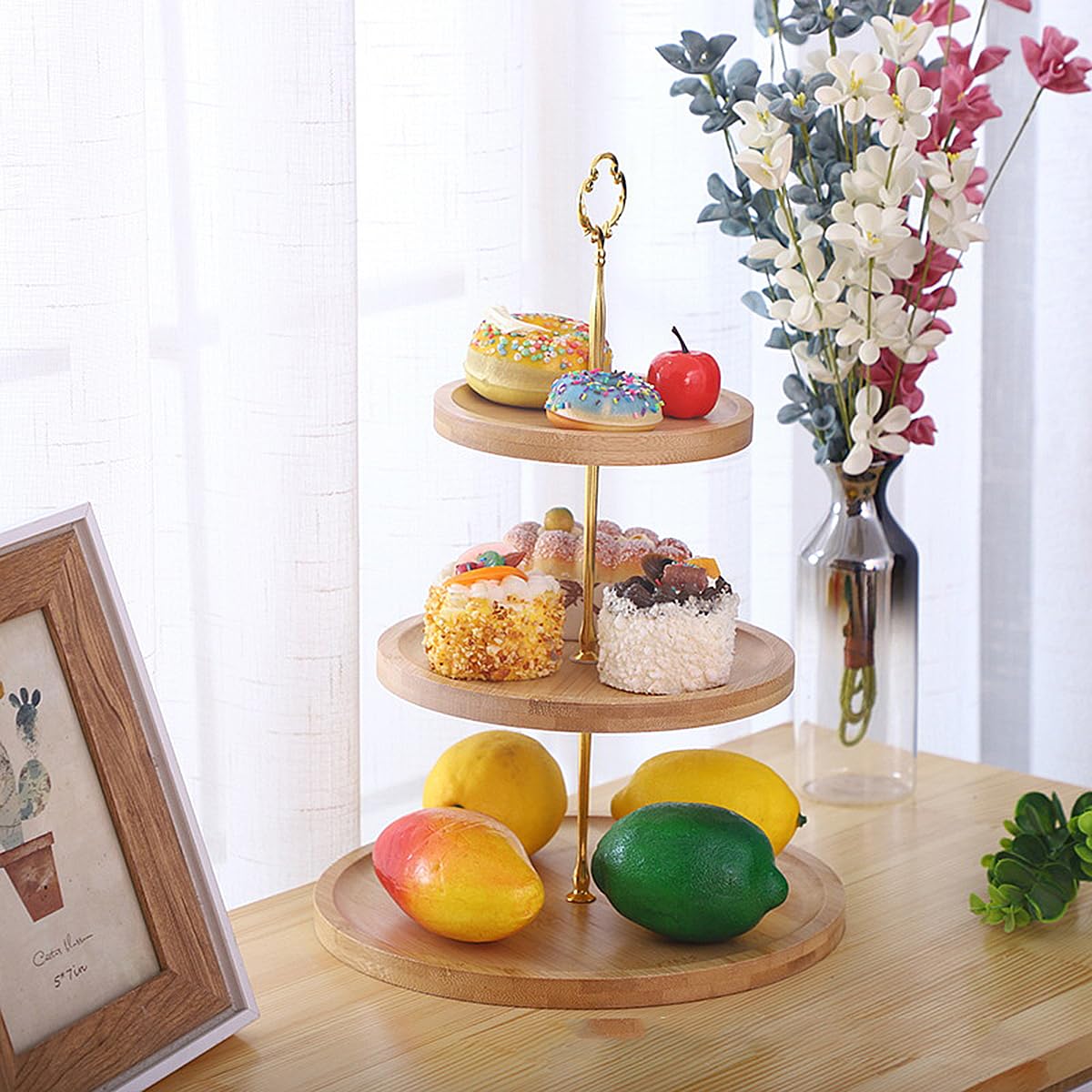 Amazon｜3段カップケーキスタンド、BetterJonny ケーキスタンド 3段 お