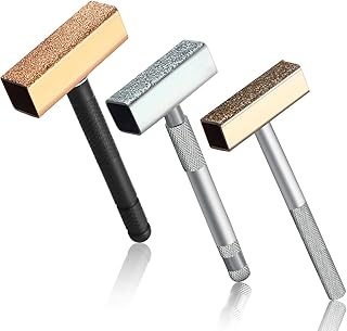 Mudder 3 Pieces Grinding Wheel Dresser Tool Diamond Stone Grinding Dresser Tool with Flat Diamond Surface for Restore Bench Grinder Truing Deburring Smooth Surface