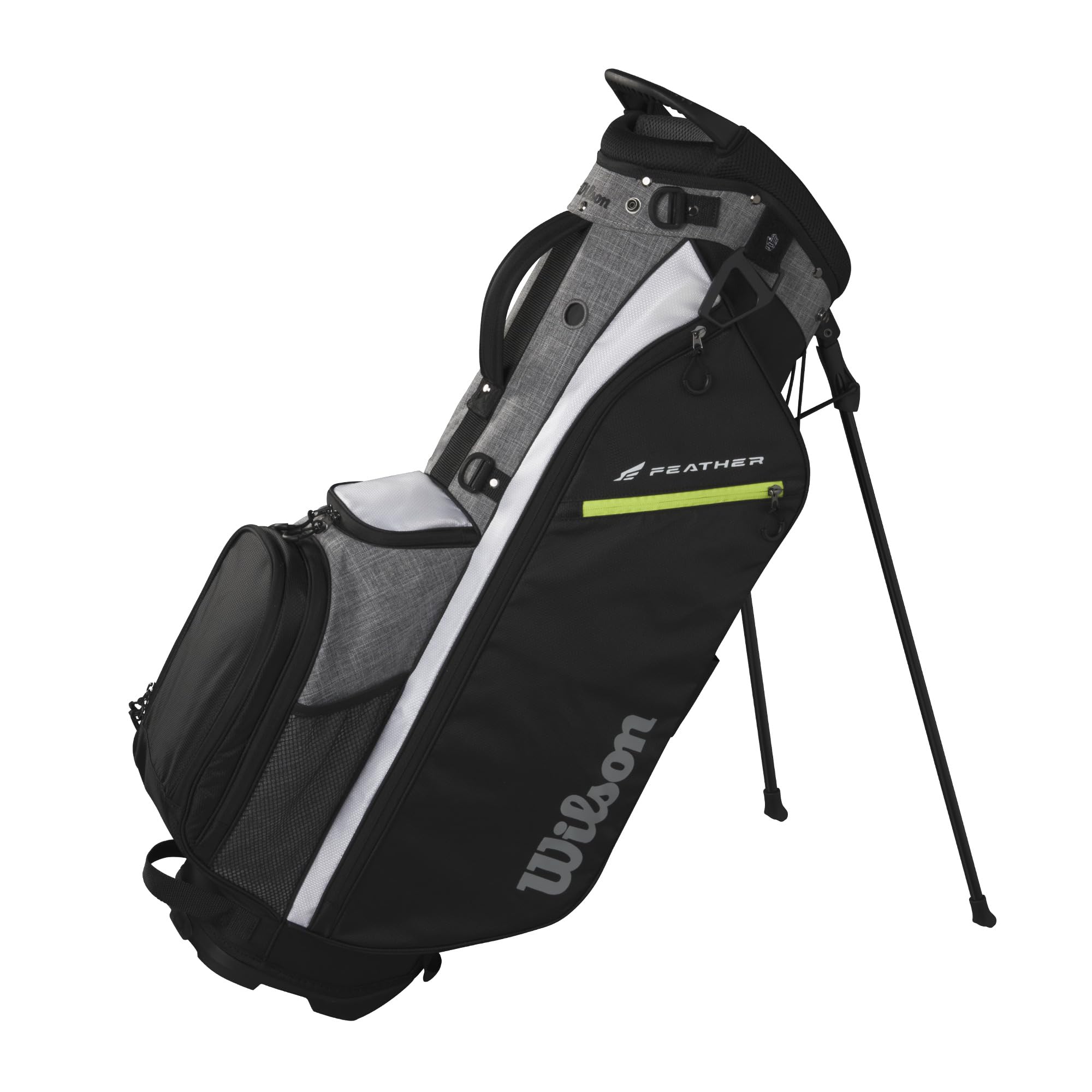 Wilson Feather Stand Bag (Black/Grey/White) Golf Bag Stand Bag