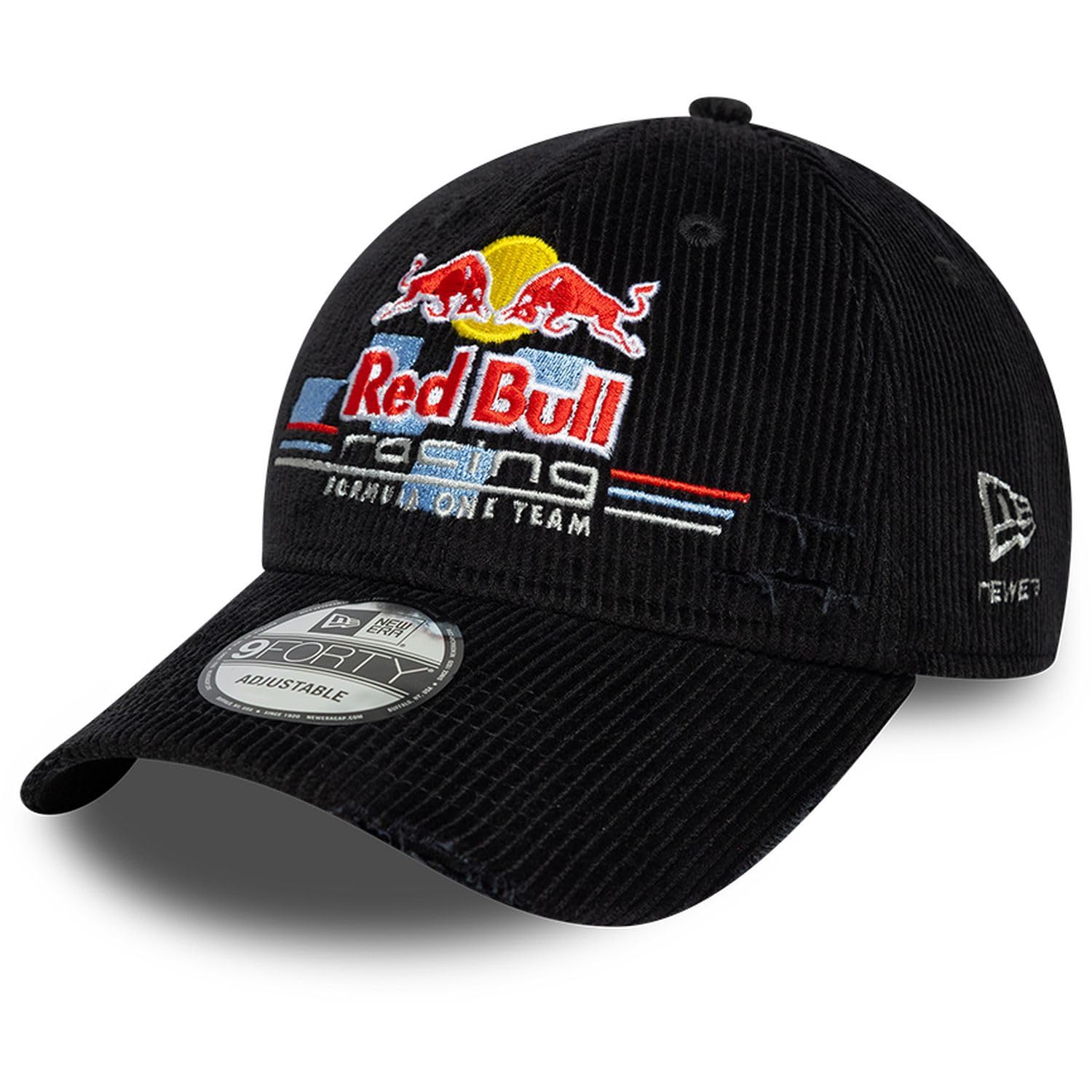 New Era Distressed Cord 9Forty Cap Red Bull F1 Black