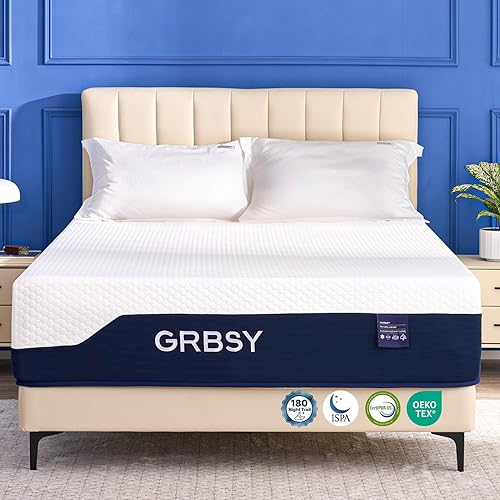 Miniatura 13 de Colchón firme California King, colchón de espuma viscoelástica de gel refrescante de 12 pulgadas, alivio del dolor de espalda, funda de seda de