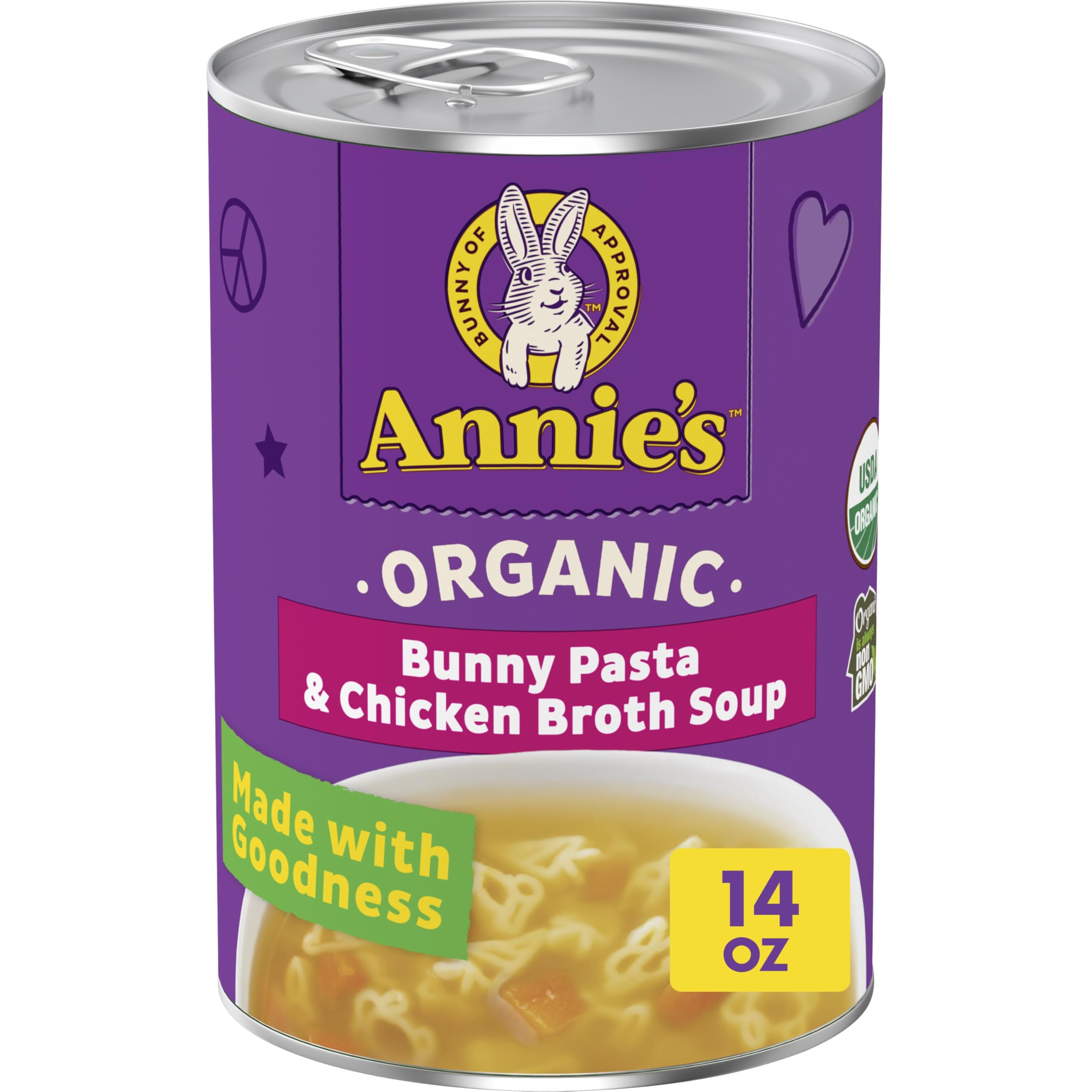 Annie's Organic Bunny Pasta and Chicken Broth Soup, 14 oz