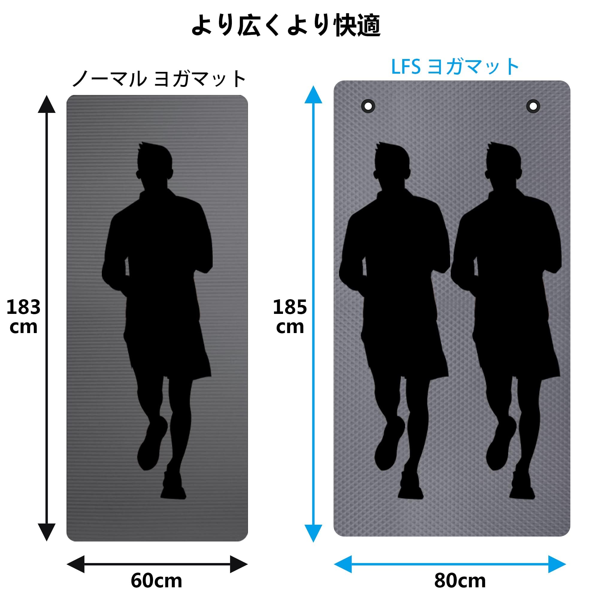 Amazon | ヨガマット 185*80mm 幅広 厚さ10mm トレーニングマット