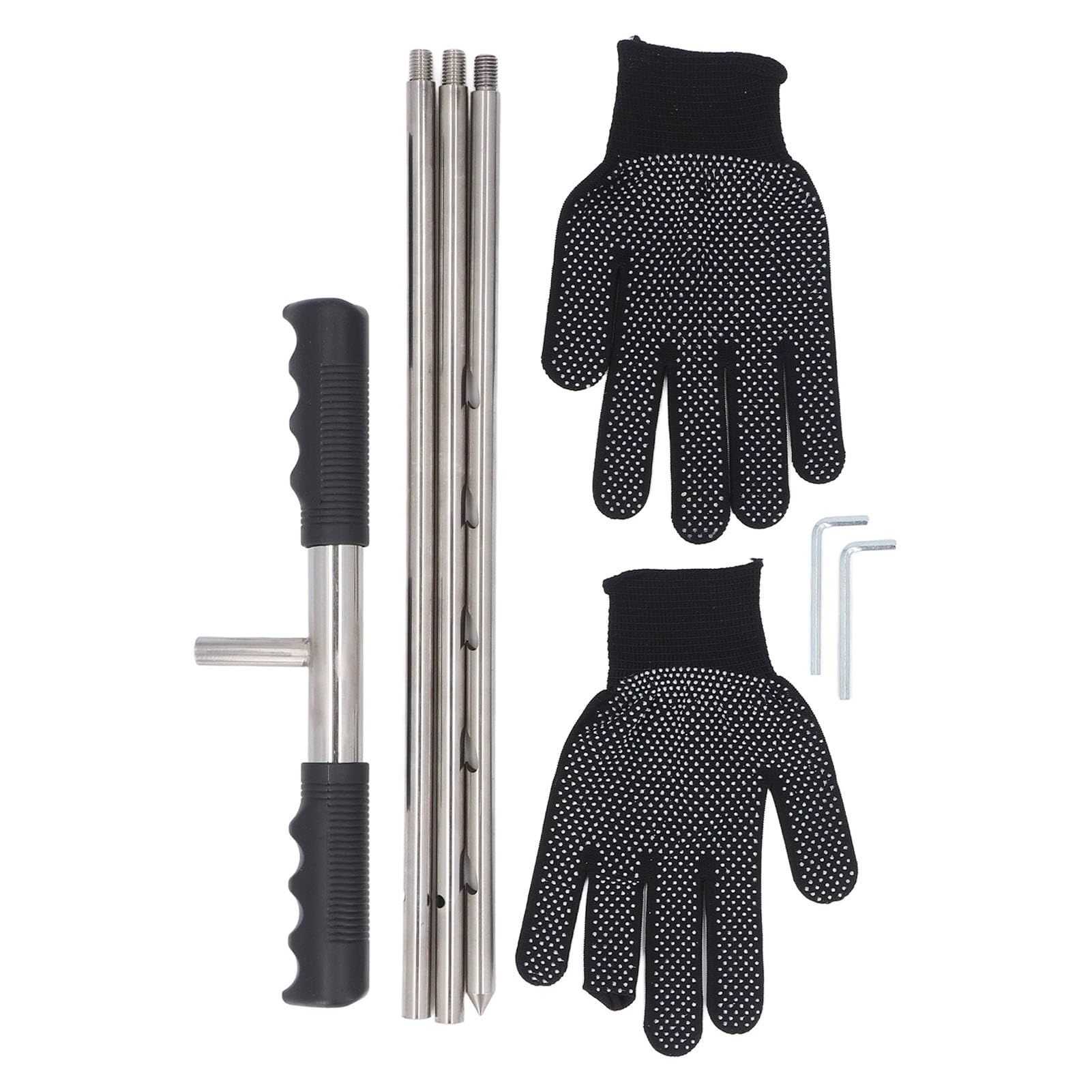 Tige de Sonde de Sol, Sonde D'échantillon de Sol en Acier Inoxydable, Outil de Sonde Réglable de 17 Pouces 32 Pouces 48 Pouces avec Poignée en T, Collecte D'échantillons de Sol
