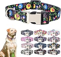 Vista 41 de Lindo collar para perros XS, pequeños, medianos y grandes, collar de nailon suave para mascotas, estampado 3D, con patrones multicolores, collares