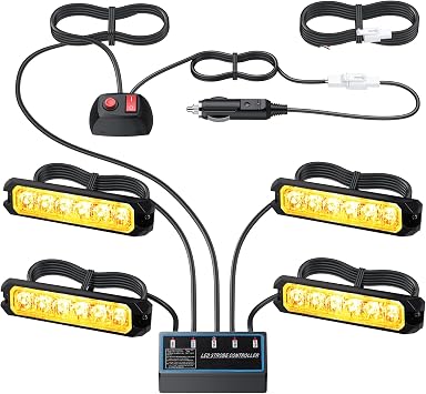 LED Front Flasher Orange 12 V 24 V Car Set of 4 6 LED