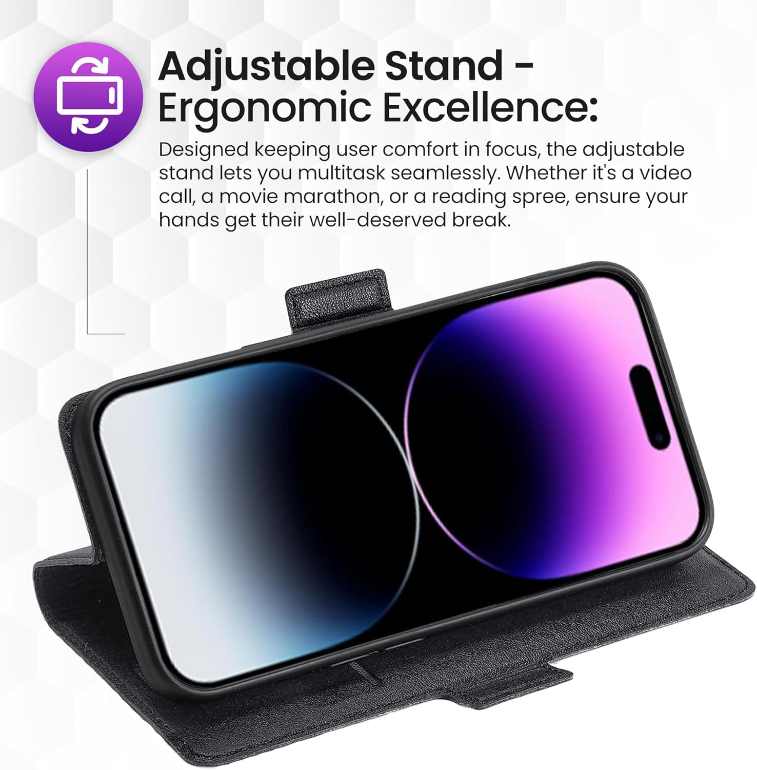 QuantaCase™ RF Safe Anti-Radiation Phone Case Compatible with iPhone 15 Pro (Black)