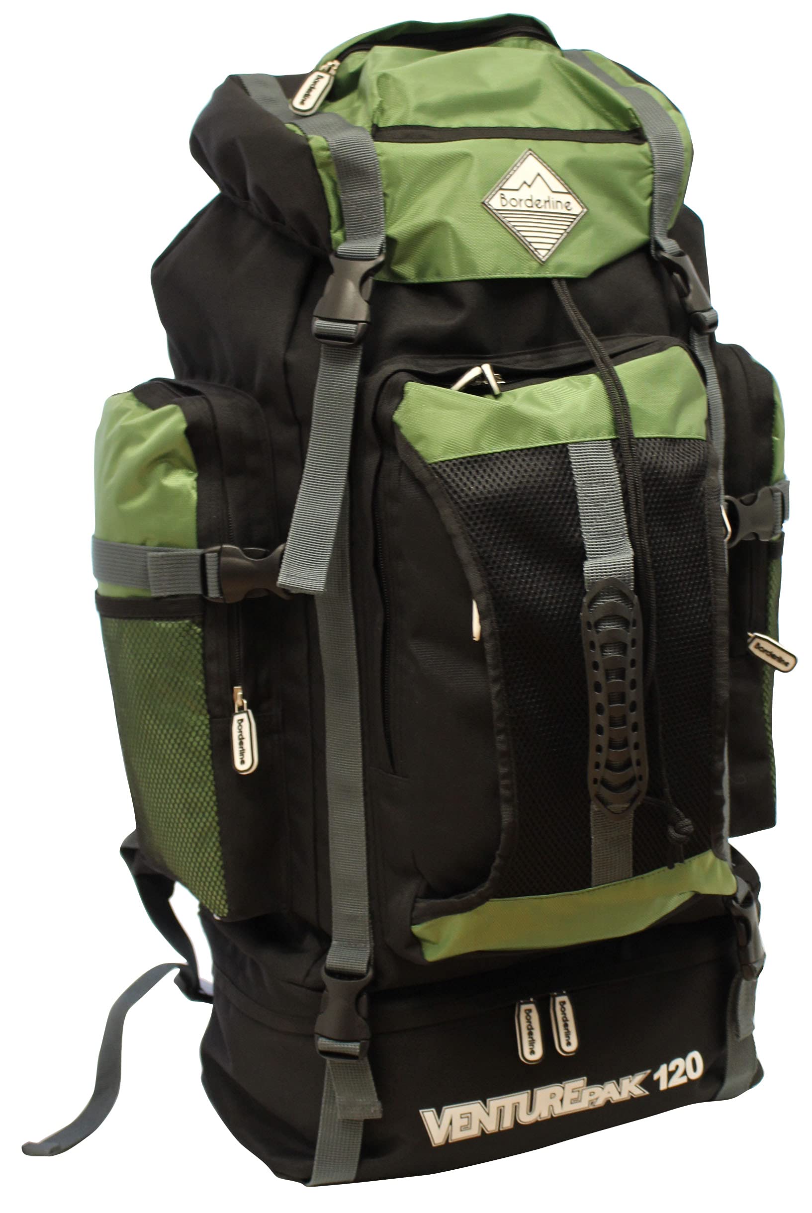 L&B 120L Extra Large Hiking Camping Backpack Rucksack Luggage Bag (Green)