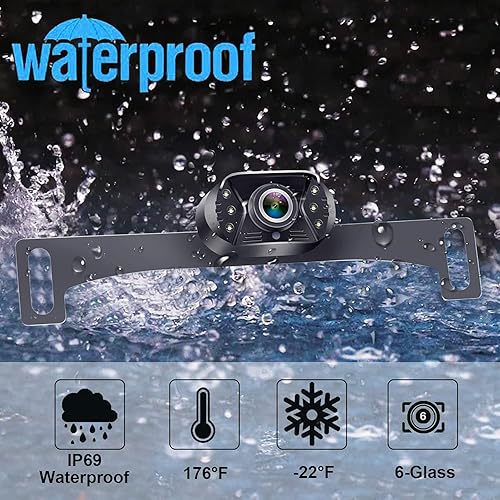 Miniatura 5 de Cámara de respaldo para coche HD 1080P de 43 pulgadas sistema de visión trasera kit de leva inversa camión SUV minivan fácil instalación enchufe y