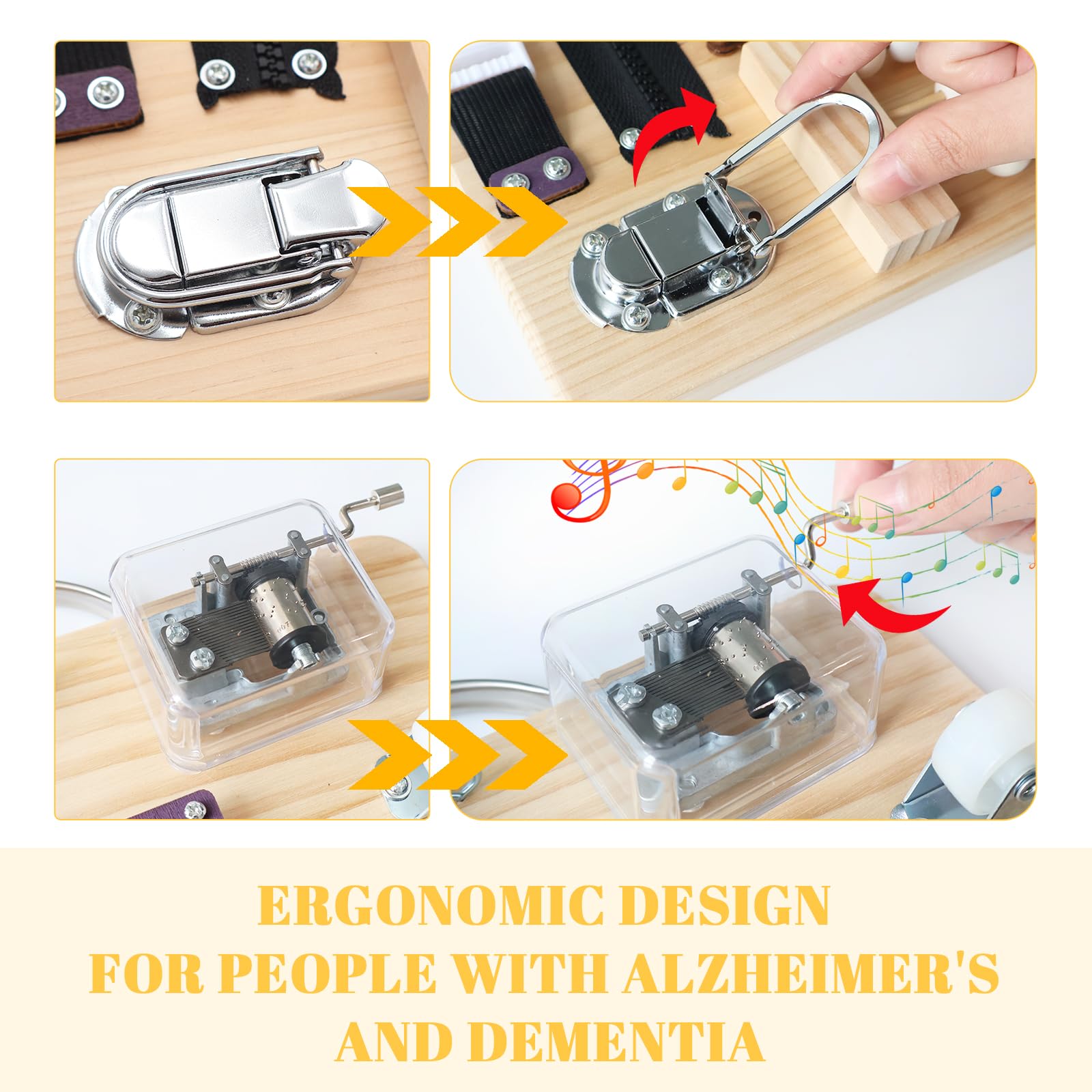 Fidget Busy Board voor volwassenen met dementie & Alzheimer