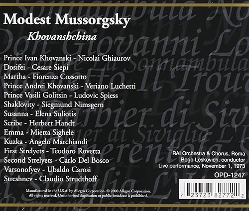 Vista 2 de Mussorgsky - Khovanshchina Ghiaurov Ciepi Cossotto