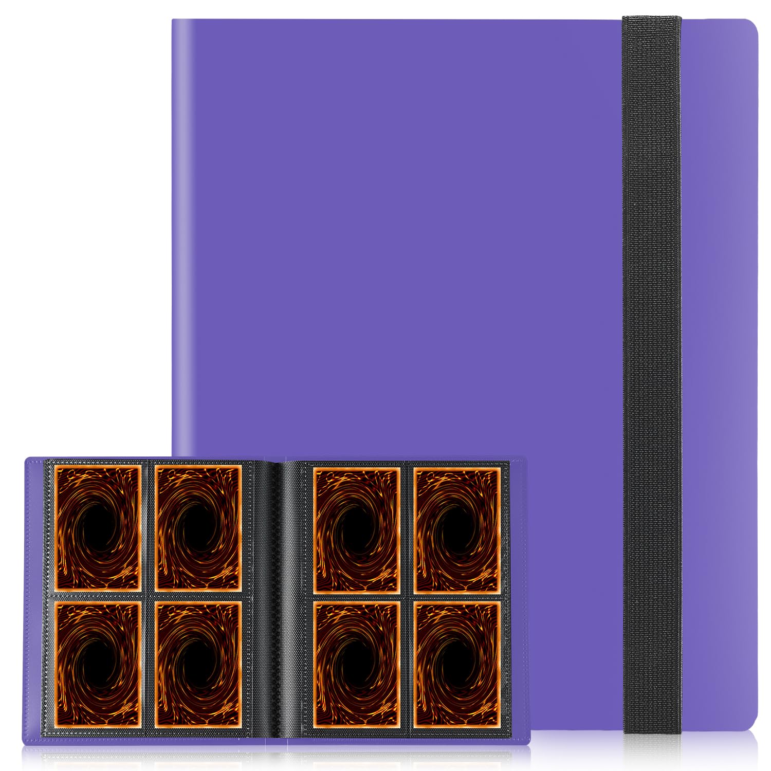 Classeur de cartes à collectionner à 4 poches violet mini album de collection pour 160 cartes