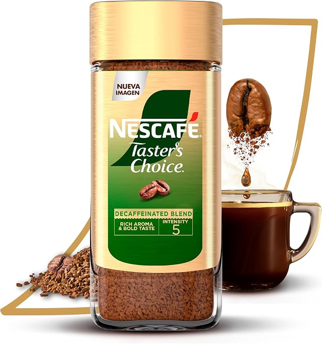Nescafé Tasters Choice Descafeinado Café Soluble Premium Frasco de 190g