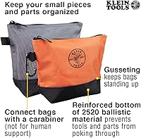 Vista 4 de Klein Tools 80038 Backpack Tool Kit, Tradesman Pro Backpack, Zipper Tool Bags, and Magnetizer, 4-Piece