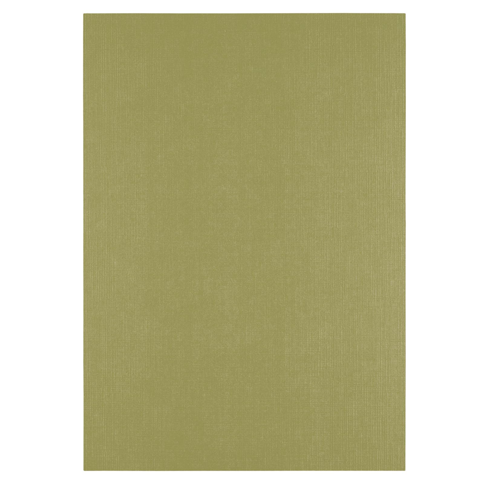 Vaessen Creative Linen Cardstock A4-25 pcs - Acacia (Green) - 250 GSM Coloured Paper - Card Making Supplies for Scrapbooking and Crafting