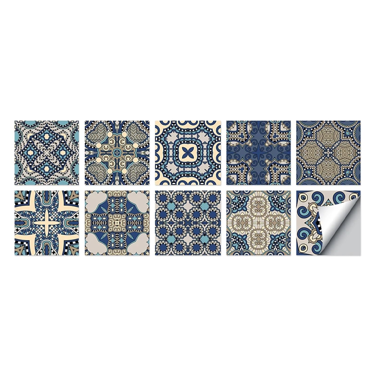 Wall Tile Sticker Tile Stickers 20x20 Self-Adhesive Wall Decals Peel and Stick(Color9,Size2)
