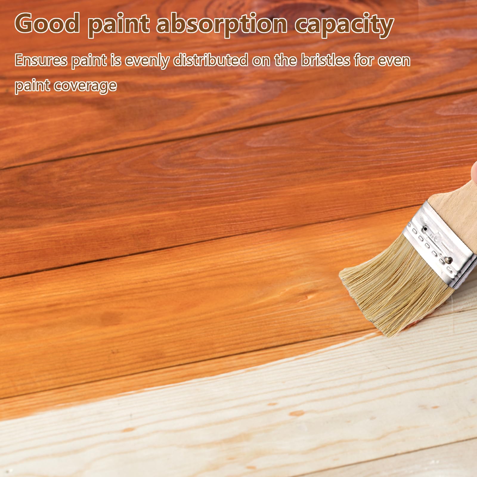 Lot de 24 Pinceaux Peinture, Pinceau 50mm, Pinceau Peinture Mur, Pinceau Plat, Pinceau Vernis Bois, Lot Pinceaux Peinture pour Peintures, Vernis, Tableaux, Peinture Murs et Meubles, DIY