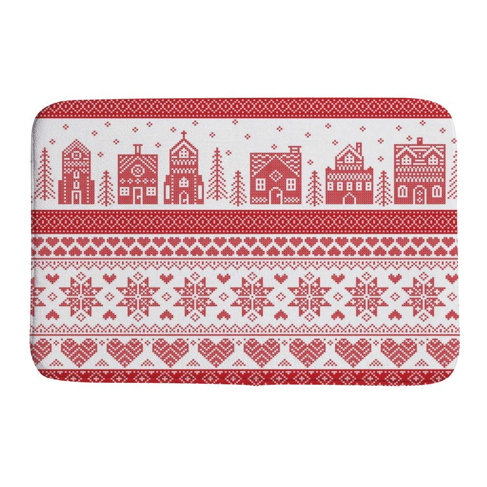 Tapis de bain de style nordique pour créer une ambiance chaleureuse de Noël en hiver
