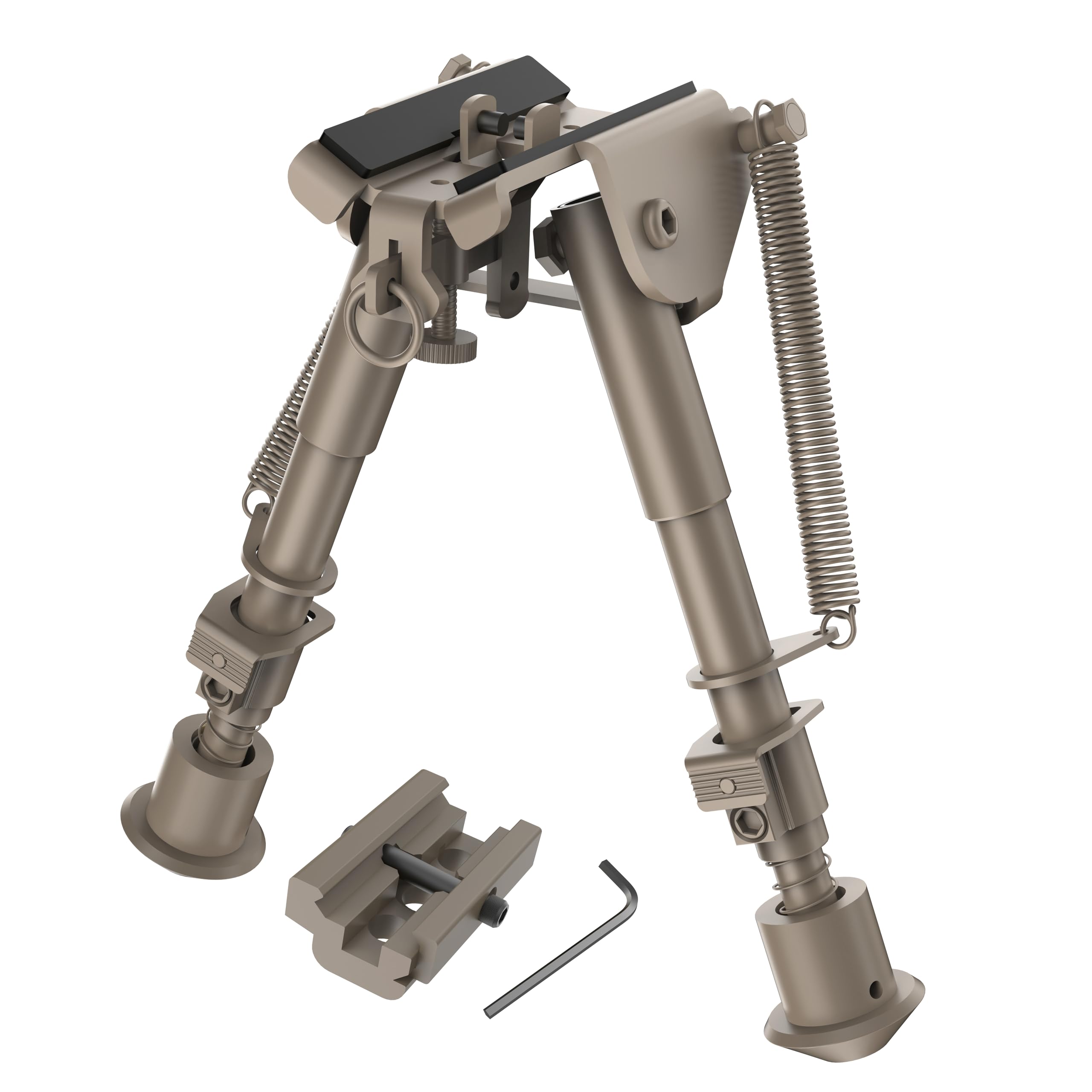 6-9 Inches Tactical Rifle Bipod with Picatinny Rail Adapter,Flat Dark Earth Bipod
