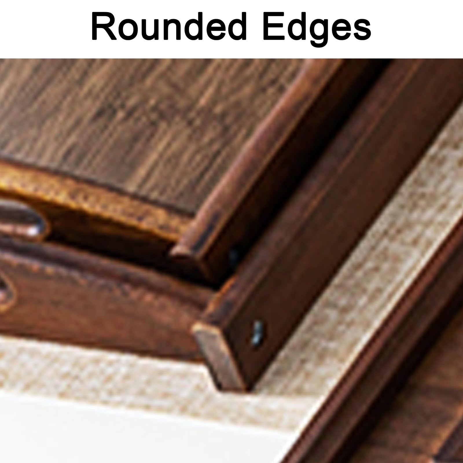 Bandejas de Madera, Bandeja Madera Rectangular para Mesas de Centro, Ideal para Desayunos, Mesas de Centro, Hogares y Restaurantes(52cmx34cmx3cm)