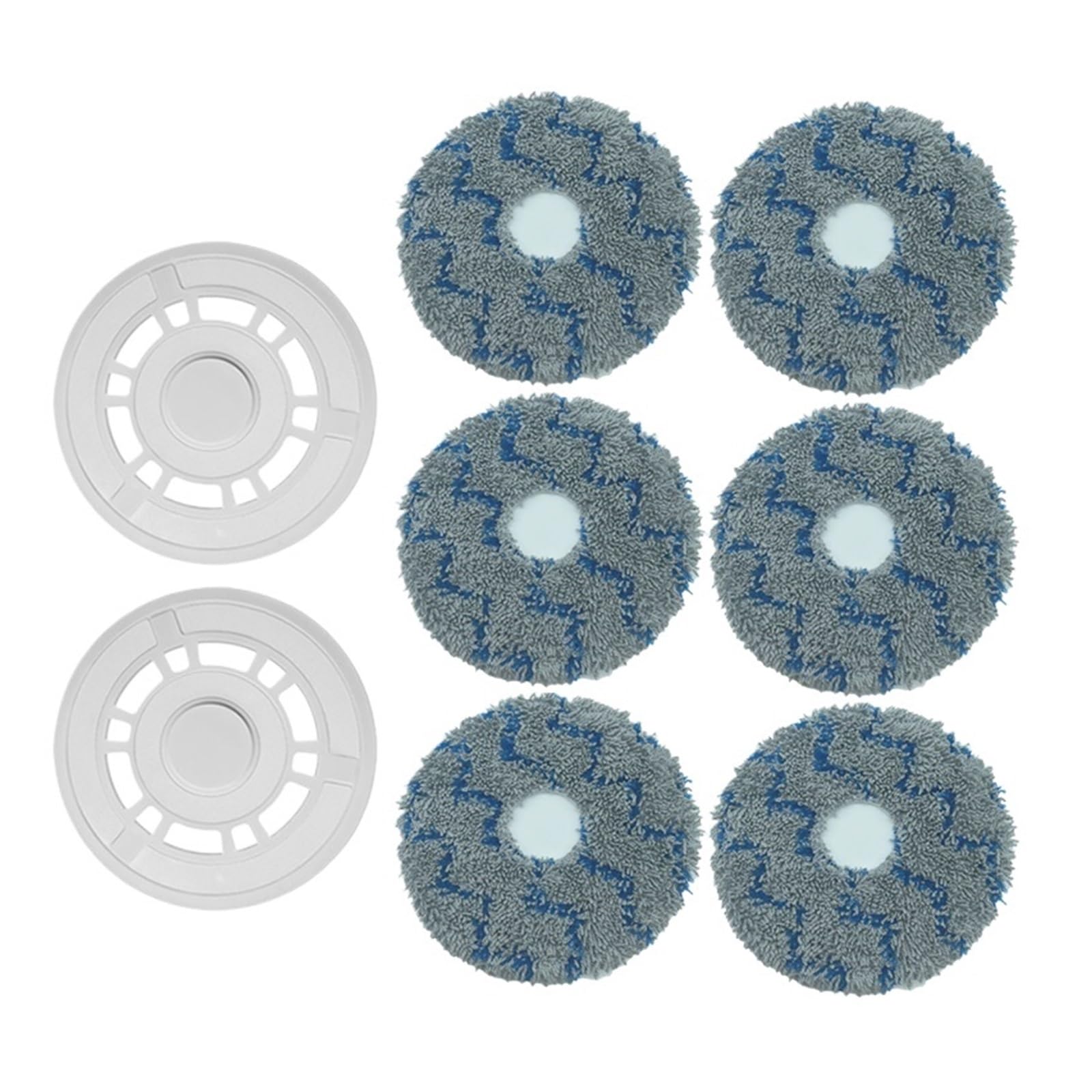KRHZYPLAE Robotic Vacuum Cleaner Washable Mop Cloth Rags Parts Mop Pads Stent Replacement Accessories,Compatible For Xiaomi,Omni Robot X10+(Set6)