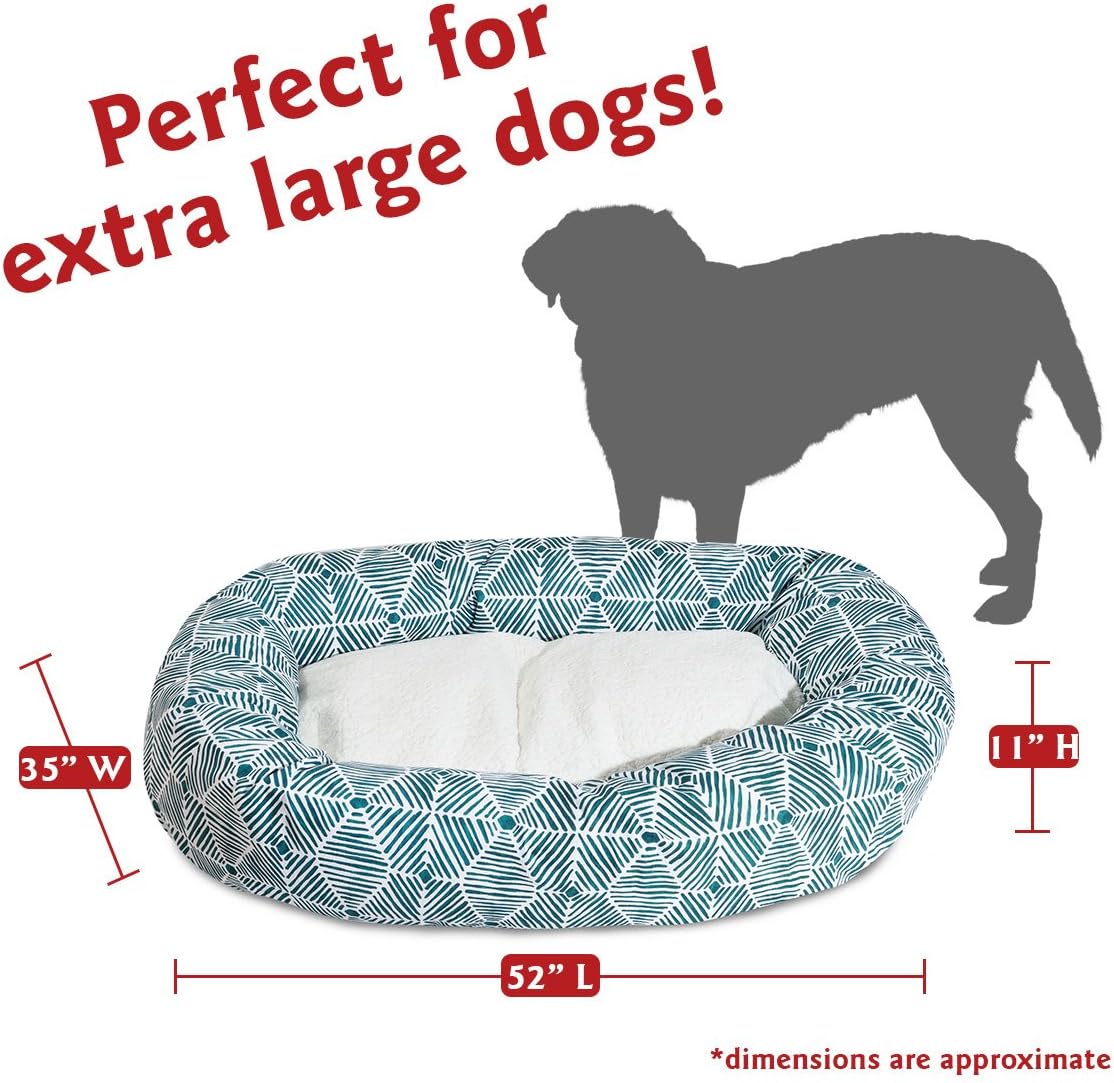 Majestic Pet 52" Charlie Emerald Sherpa Bagel Bed