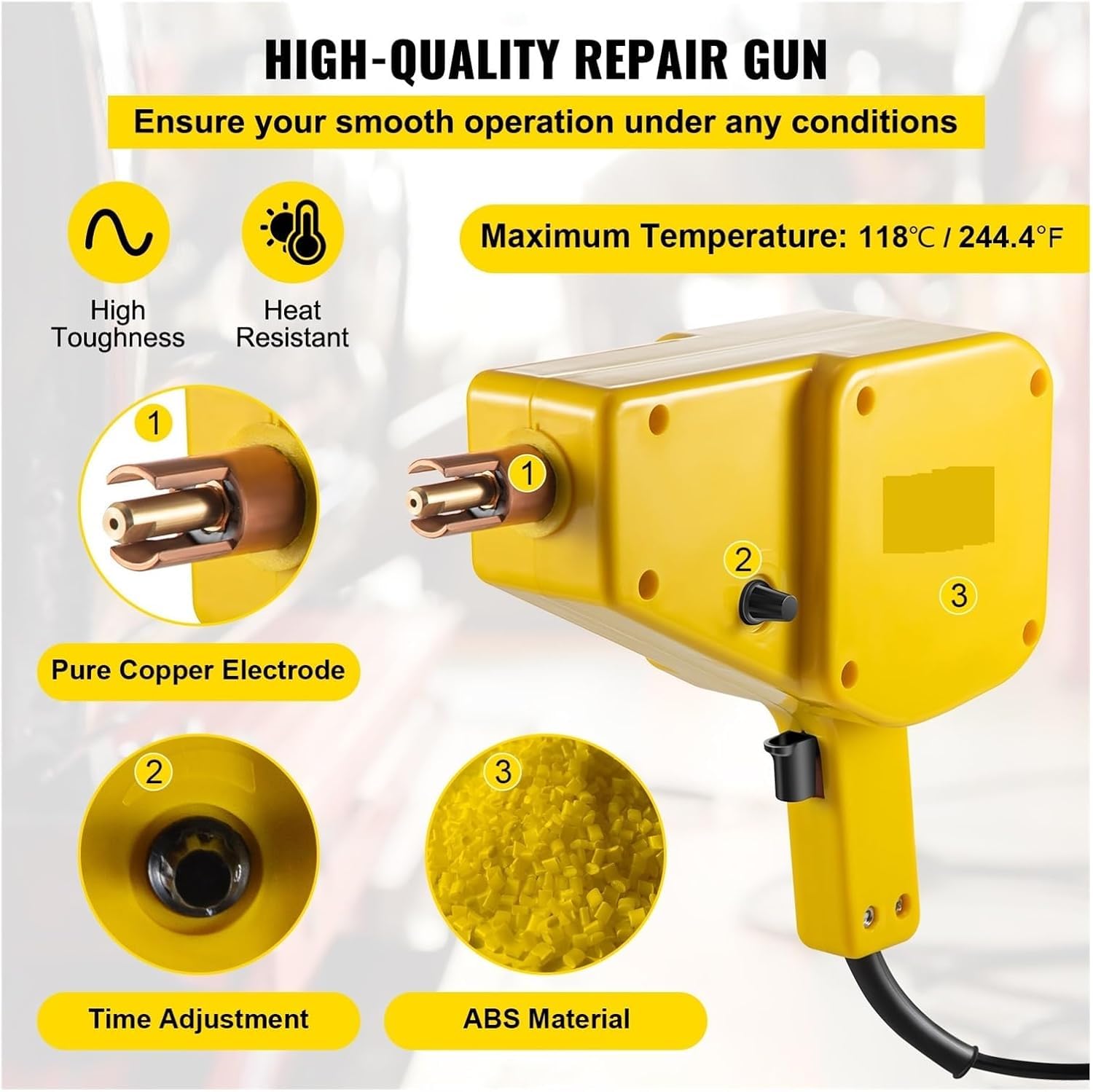 Auto Dent Puller Spot Welder Kit 800VA Stud Welding Gun Auto Body Repair Tool Set For Removing Dents