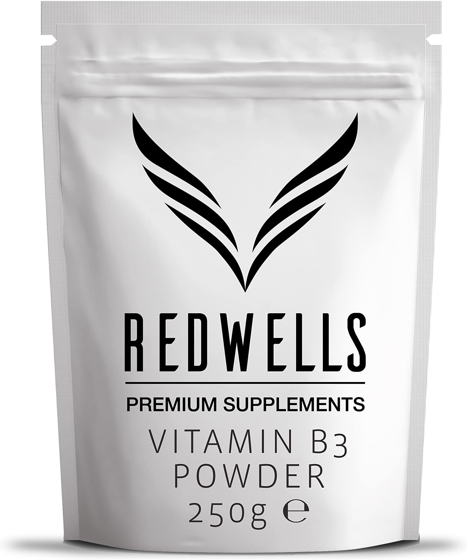 Vitamin B3 Powder Nicotinamide REDWELLS Non Flush Powder GMO Free - 250g Pack