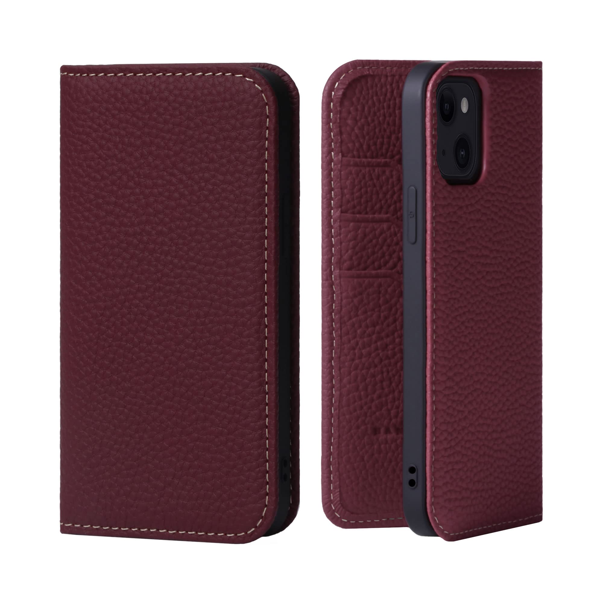 【色:ワインレッド_サイズ:iPhone13mini】HANATORA iPho Amazon.co.jp: HANATORA iPhone13 ケース 手帳型 本革