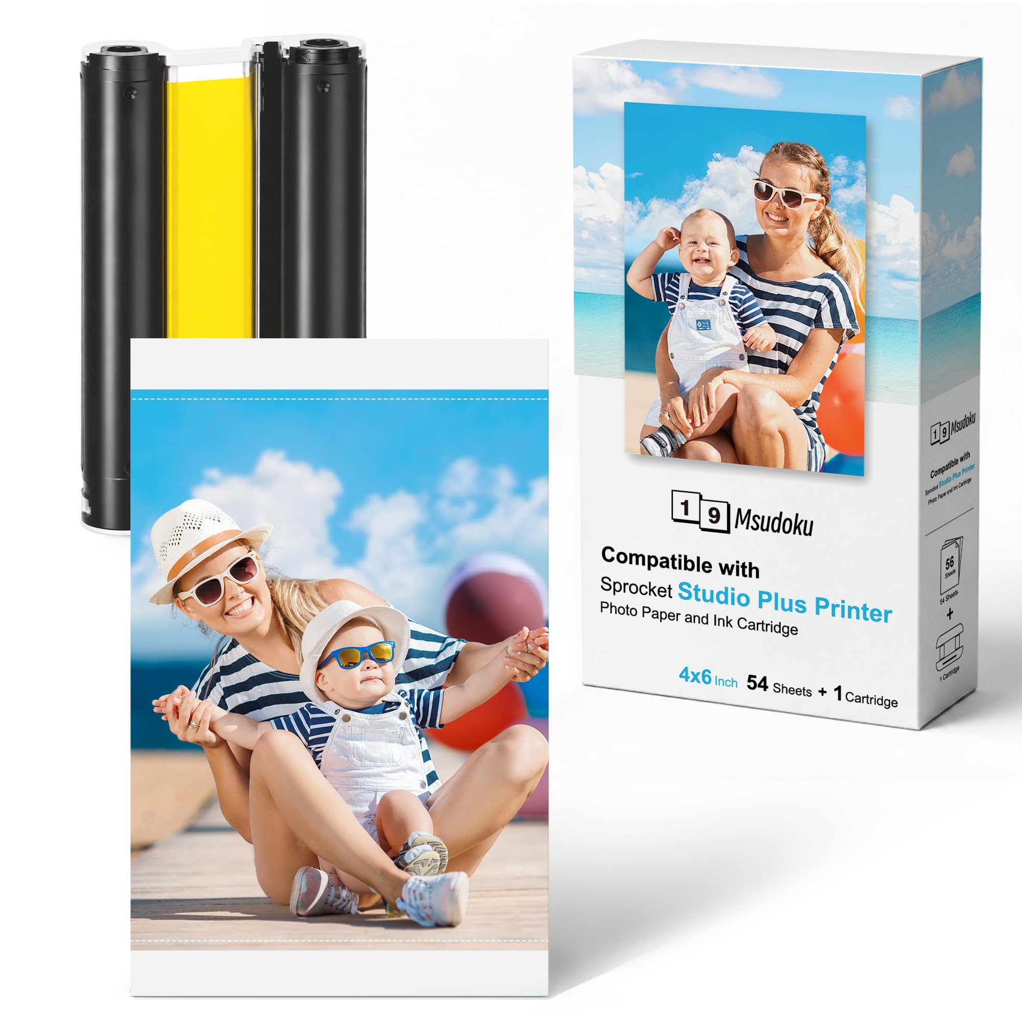 Compatible avec le papier photo HP Sprocket Studio Plus et recharge de