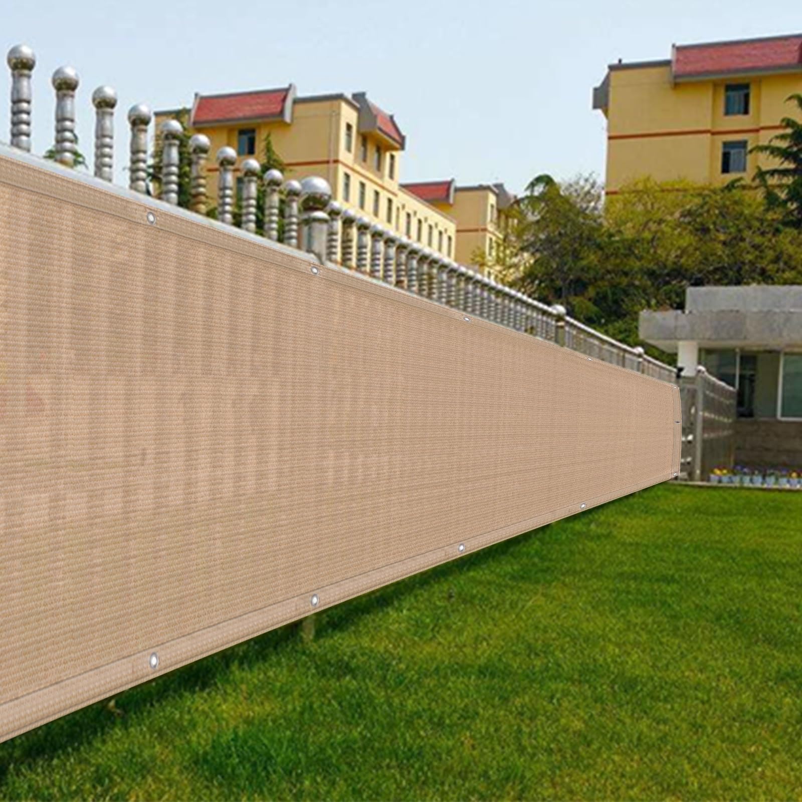 90% Shading Shade Cloth Cover 3.3X29.5FT 13X32.8FT 19.7X59FT 36X36FT Beige Sun Shade Net for Plant Cover, Greenhouse, Patio, Tomatoes, Chicken Coop, Barn Kennel(Size:3.3x52.5ft)