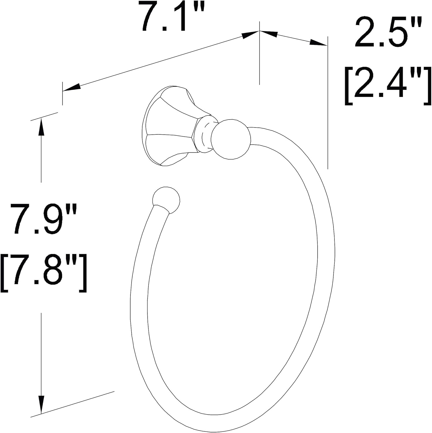 Suреr Sаlе 🛒 Ginger 621/PC Empire Open Towel Ring, Polished Chrome