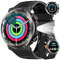 Smartwatch Uomo, 1.45" Orologio Smartwatch con Torcia e Bussola