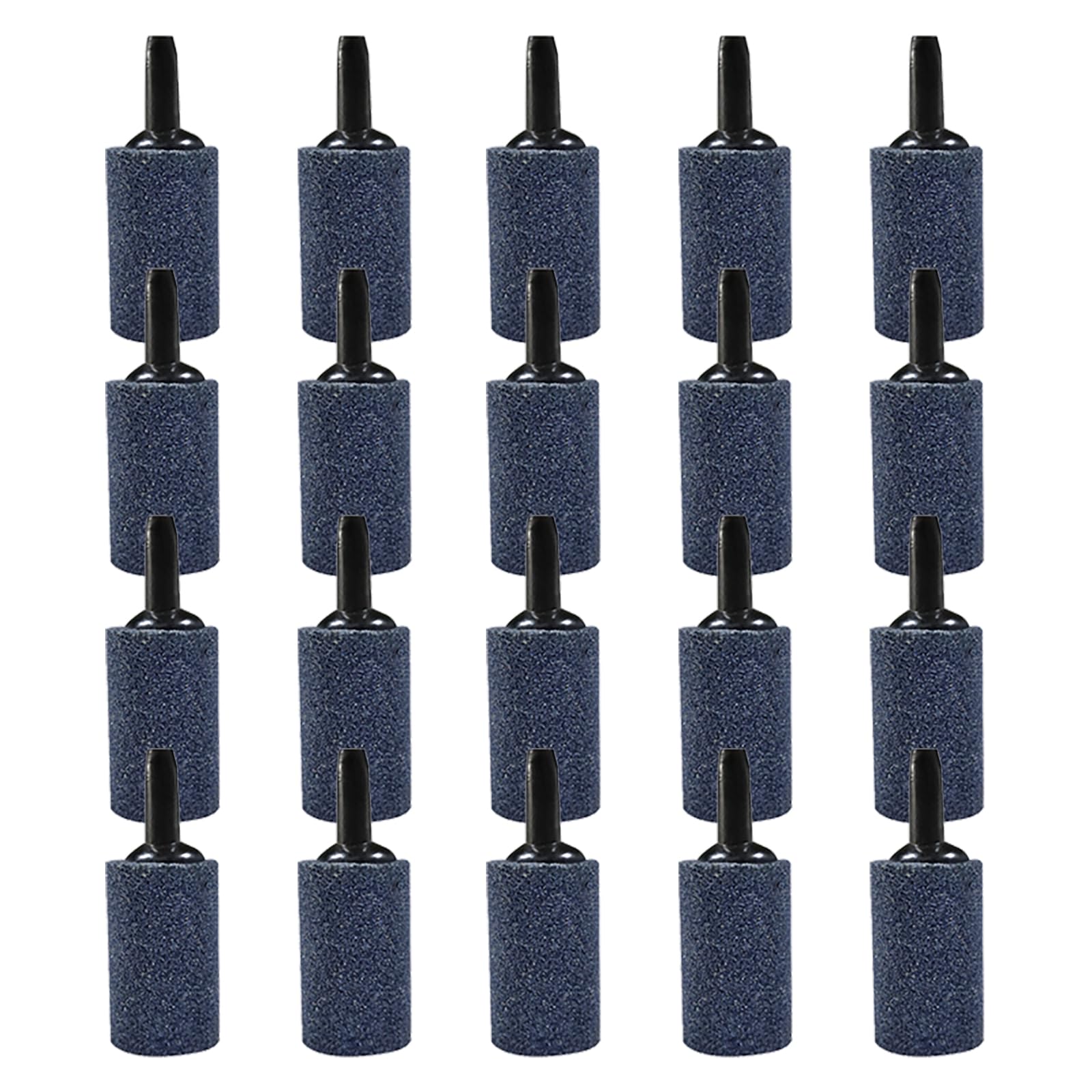 Melearch Aquarium Air Stones 1 inch, 20 Pack Fish Tank Bubble Stone, Aerator Bubble Diffuser, Nano Air Pump Accessories, Cylinder